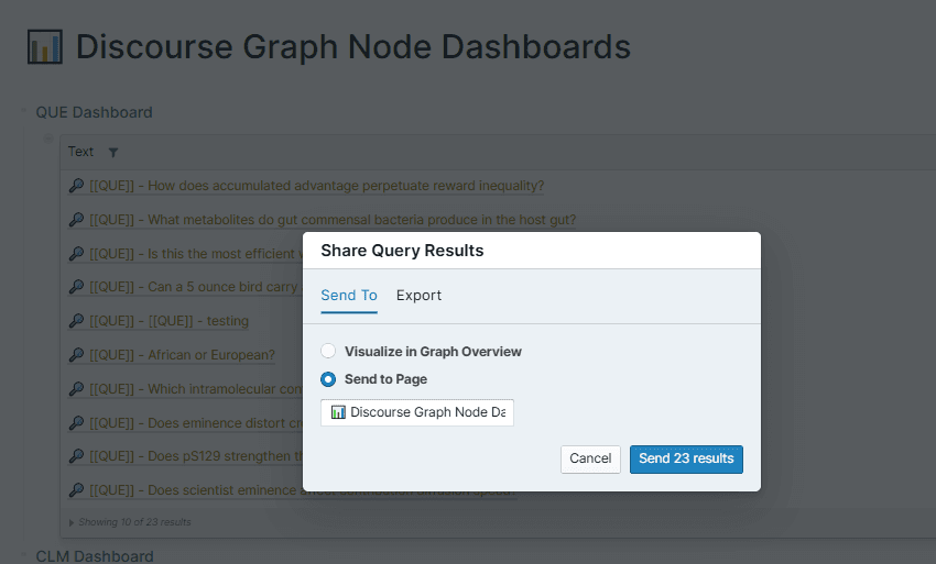 query export